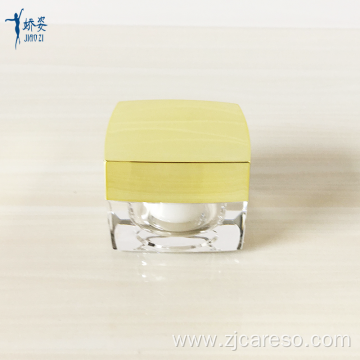 5g Gold Square Acrylic Jar for Nail Polish